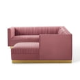 thumbnail image 5 of Modway Sanguine 3 Piece Performance Velvet Sectional Sofa Set in Dusty Rose, 5 of 8