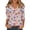 Blue(Colorful Easter Egg Print), variant on Easter Tops for Women Trendy 3/4 Sleeve Plus Size Funny Colorful Easter Egg Print Shirt Causal Fall Spring V Neck Vacation Outfits Blue XXL