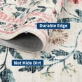 thumbnail image 6 of GlowSol 6'x9' Floral Area Rug Vintage Washable Rug Non-Slip Low Pile Farmhouse Floral Carpet for Living Room Bedroom, Pink, 6 of 8