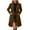 Brown, variant on Womens Long Wool Coats Fall Winter Trench Coat Peacoat Dress Jackets Yellow XL(XL)