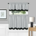 thumbnail image 2 of Achim Westport Window Curtain Tier Pair and Valance Set - 58x24 - Black/White, 2 of 5