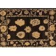 thumbnail image 1 of Ahgly Company Indoor Rectangle Abstract Brown Modern Area Rugs, 2' x 4', 1 of 4