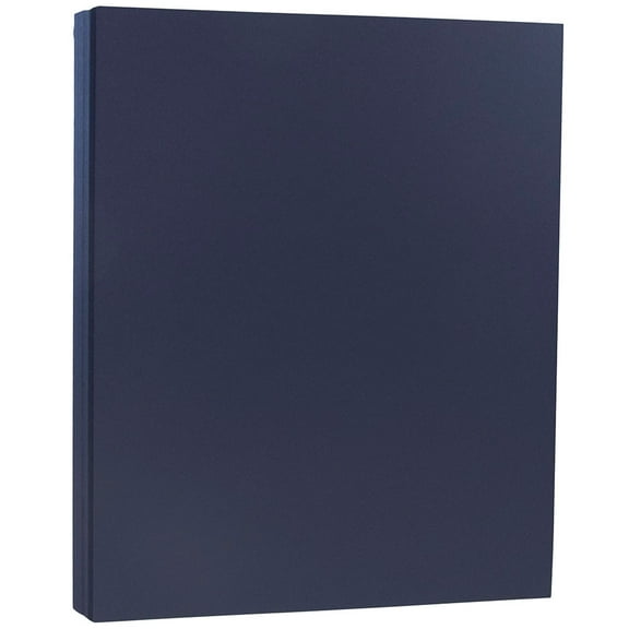JAM Paper Cardstock, 8 1/2 x 11, 80lb Navy Blue, 50 per Pack