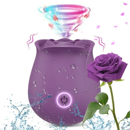 Rose Toys, Sucking Vibrator Adult Sex Toys for Women Couples,Purple
