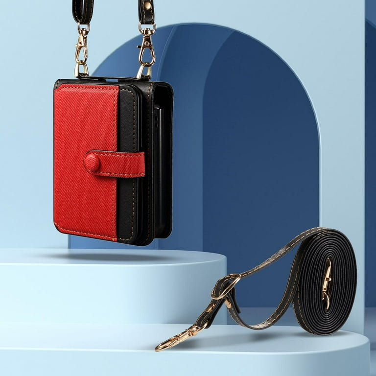 for Samsung Galaxy Z Flip 5 Crossbody Wallet Case, Stylish