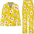 thumbnail image 4 of Top-kevin Women's Pajama Sets Tooth Crown Long Sleeve Lounge Sets Pjs Sleepwear with Pockets, 4 of 12
