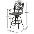 thumbnail image 5 of Lightweight Aluminium Swivel Stool / Ideal for Patio and Outdoor Bar, 5 of 7