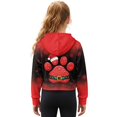thumbnail image 2 of Xixirimido Christmas Snowflake Paw Red Pattern Girls' Hoodies Sweatshirts with Pocket Half Zipper Pullover Crop Tops for Teen Girls Long Sleeve Sweater Size 13-14, 2 of 7