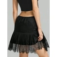 thumbnail image 3 of Fancyglim Women Y2K Lace Mini Skirt Y2k Ruffle Low Waist Layered Pleated Flowy UnderSkirt S-2XL, 3 of 5