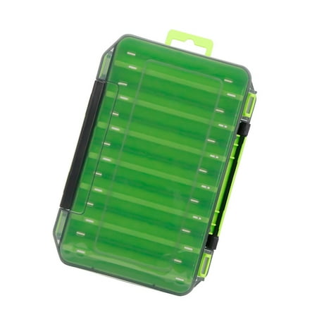 Zeiwohndc Transparent Duals Compartment Fishing Tackle Box Practical PP Outdoor Use Case