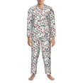 thumbnail image 3 of Balery Christmas Elements Pijama para Hombre de Dos Piezas con Manga Larga, Conjunto de Dormir y Descanso Suave con Bolsillos-XX-Large, 3 of 7