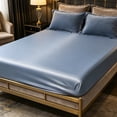 thumbnail image 1 of Fitted Sheet for Double Bed 78x86 Inch Non Slip Mattress Soft Breathable Polyester for Summer and Pets Pillowcase Not Included, 1 of 6