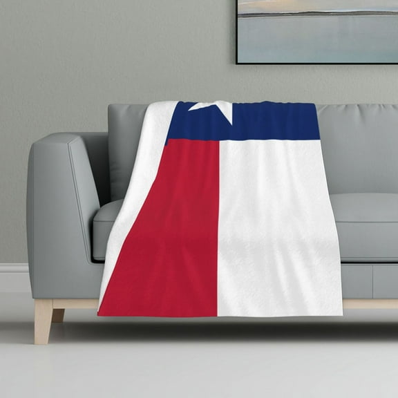Texas Flag Print Blanket Warm Plush Throw Blanket Soft Flannel Lightweight Throw Blankets 32"X48"