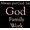 Blush, variant on Always put God 1st God, Family, Work Vinyl Decal Sticker Quote - Large - White