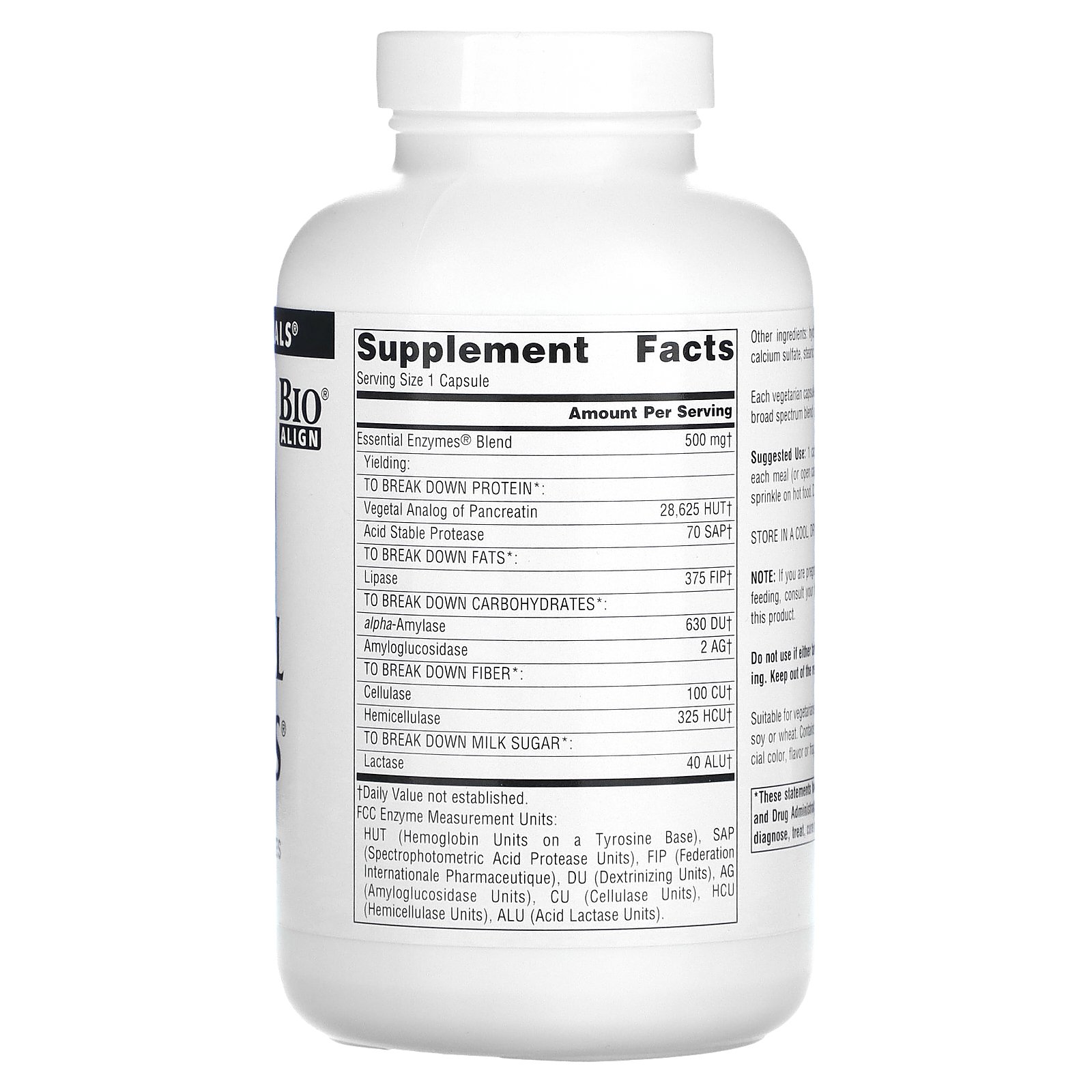 Source Naturals Daily Essential Enzymes 500 mg. 240 Capsules
