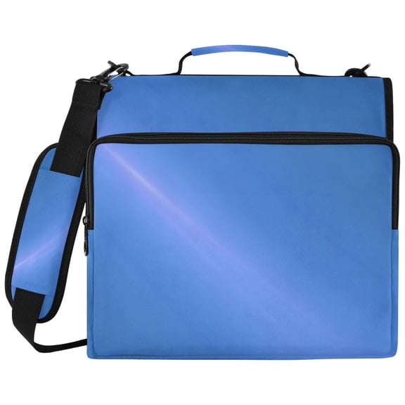 Bule Halo 3 Ring Binder Bag Zipper Binder Organizer with 14 Inch Laptop Sleeve