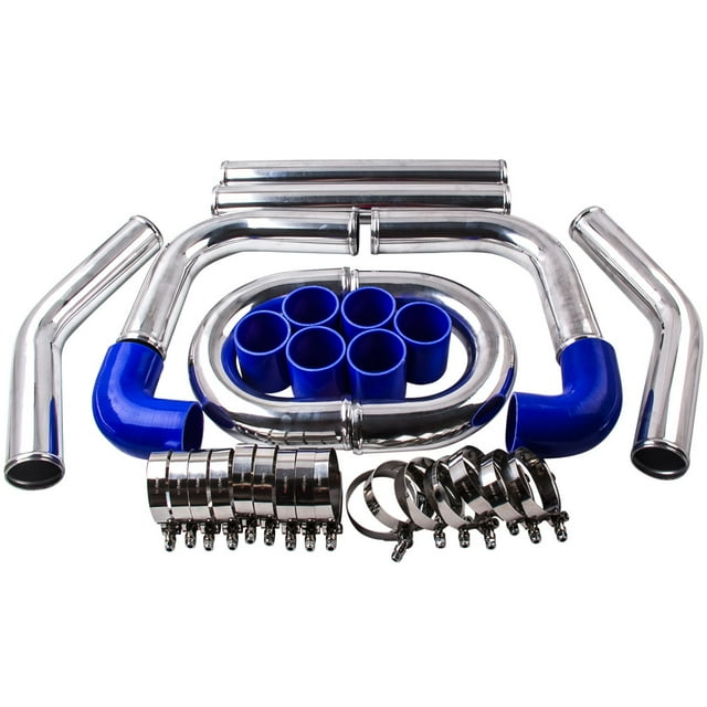 Kit Intercooler 2.5 Pouces Universel Tuyau en Aluminium Mandrin Coudé Turbo Silicone