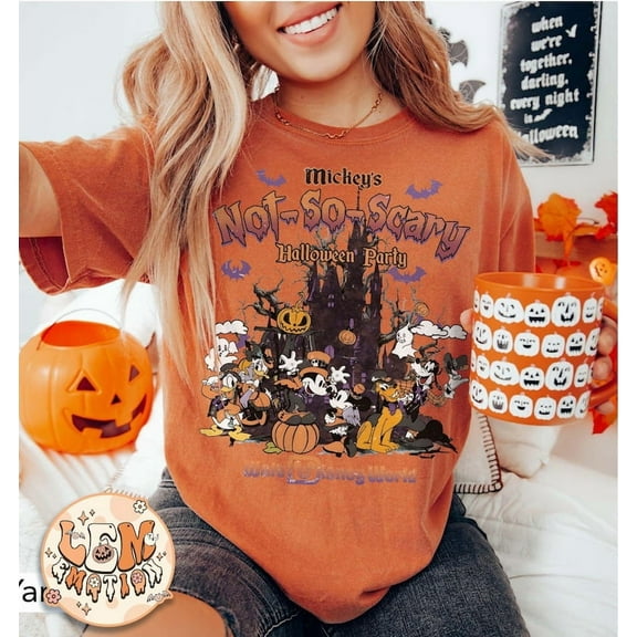 Retro Mickey's Not So Scary Halloween Party 2025 Comfort Colors Shirt, Mickey & Friends 2025 Halloween Shirt, Disney Halloween Party Shirt