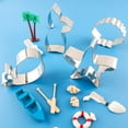 thumbnail image 3 of Ocean Creature Mermaid Cookie Cutters Set Metal Cookie Cutters 12 Piece Stainless Steel Cutters Molds for Kids Birthday Party Supplies Favors, 3 of 10