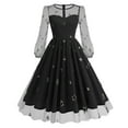thumbnail image 2 of Njagoc3 Womens Short Sleeve Printed Princess Dress, Floral, Casual Garden Party & Brunch Outfit, 2 of 6