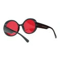 thumbnail image 4 of Womens Round Circle Mod Hippie Color Lens Plastic Wizard Sunglasses Black Red, 4 of 4