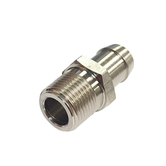 Conector de manguera de calentador de colector de admisión NPT de 1/2 ", piezas de repuesto Premium duraderas shamjiam Conector de lengüeta cromado
