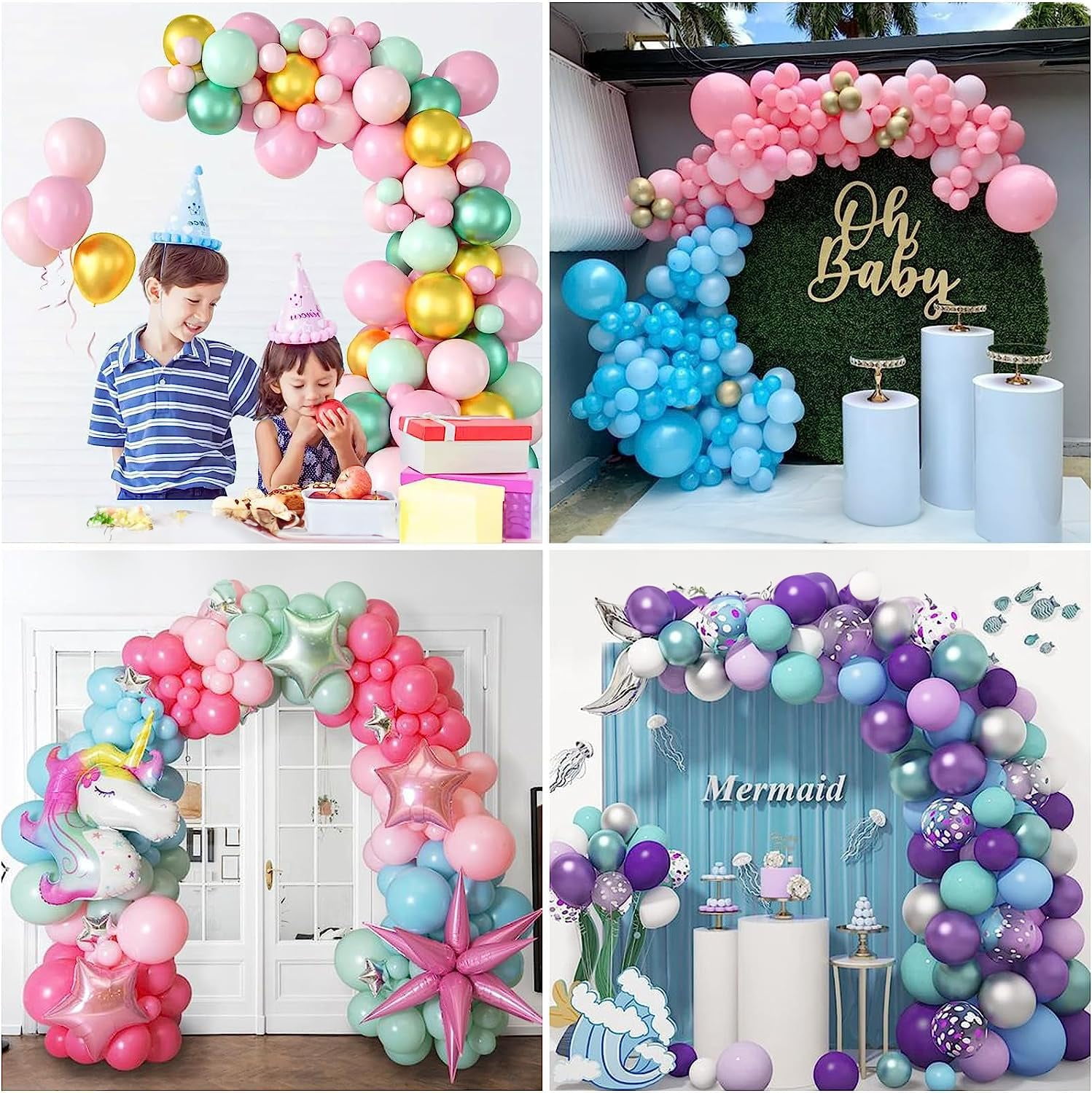 Balloon Arch Stand with Base: 8.2 ft High, 5 ft, DIY Free Bending Shape, Suitable for Party, Birthday, Graduation, Wedding Backdrop(Golden)