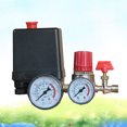thumbnail image 2 of 1Set Black Plastic Metal Air Compressor Pump Pressure Regulators for Air with Gauge Miniature Compressor, 2 of 9