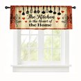 thumbnail image 2 of Rdsfhsp Kitchen Window Valance Curtain, Rustic Cooking Quote Pattern Decorative Rod Pocket Short Curtain for Farmhouse Home Decor, 2 of 5