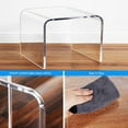 thumbnail image 4 of Acrylic Step Stool,Acrylic Stools,Clear Step Stool with Non-Slip for Bathroom,Holds Up to 250lbs(No Non-Slip Stool, Pack of 1), 4 of 7