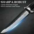thumbnail image 4 of Plys Camping Knife Fixed Blade Outdoor Knives with Nylon Sheath, Forge Stainless Steel Blade, Camping Essentials Gear, 4 of 7