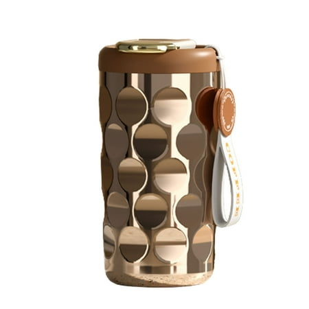 

Acahhotxx Drinking Cups Ceramic Inner Layer Cup 410ML Easy to Travel Mug Stainless Steels Insulated Vacuum Thermals Mug - Gold