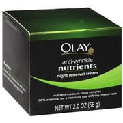 Olay With Nutrient Moisture Citrus Complex Night Renewal Cream, 2 oz