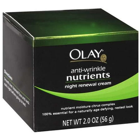 Olay With Nutrient Moisture Citrus Complex Night Renewal Cream, 2 oz