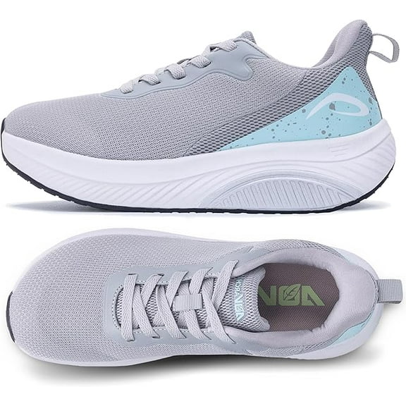 GOOBON Wide Toe Box Walking Shoes Arch Support Plantar Fasciitis Sneakers Orthotic Tennis Shoes