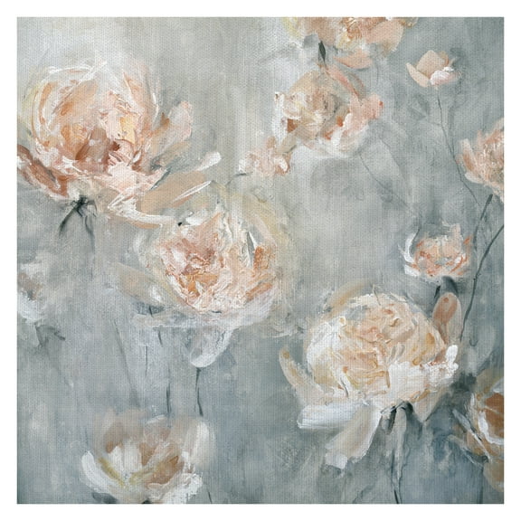 Fine Art Canvas Rose Mist on Gray by Carol Robinson Canvas Art Print