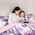 thumbnail image 4 of Manfei Magical Reindeer Moose Bedding Comforter Set 7pcs, Fashion Purple Diamond King Bedding Sets, Kawaii Christmas Animal Reversible Bed Sheets, Breathable Home Decor, 4 of 7