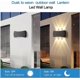 thumbnail image 5 of 6W Indoor LED Wall Light,Outdoor Wall Light IP65 Waterproof 1200LM,Modern Aluminum Wall Light 3000K Warm WhiteBlack, 5 of 5