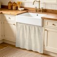 thumbnail image 2 of Cream Cabinet Curtains 35" W x 35" L, Abstract Modern Farmhouse Solid Color Under-Desk Privacy Dust Proof Drape Dishwasher Curtain Sink Skirt for Kitchen Closet Bathroom Laundry, 2 of 9