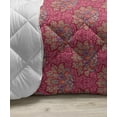 thumbnail image 3 of Lotus Down Alternative Comforter, Flower Arrangement Japanese Folklore Waterlilies on Swirled Backdrop, Microfiber Quilt for All Season, 5 Sizes, Pink Coral Pale Pink, by Ambesonne, 3 of 3