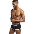 thumbnail image 3 of JOCKMAIL Men's Boxer Briefs Open Back Men Underwear Men's Flat Angle Underwear Breathable Low Waisted Cotton Woven Sports, 3 of 6