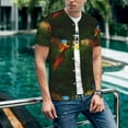 thumbnail image 6 of Hirioo Hybrid Parrot in the Forest for Men's Baseball T-shirt Shirts Short Sleeve Casual Summer Button Stretch T Shirts,Size S-4XL-Medium, 6 of 7