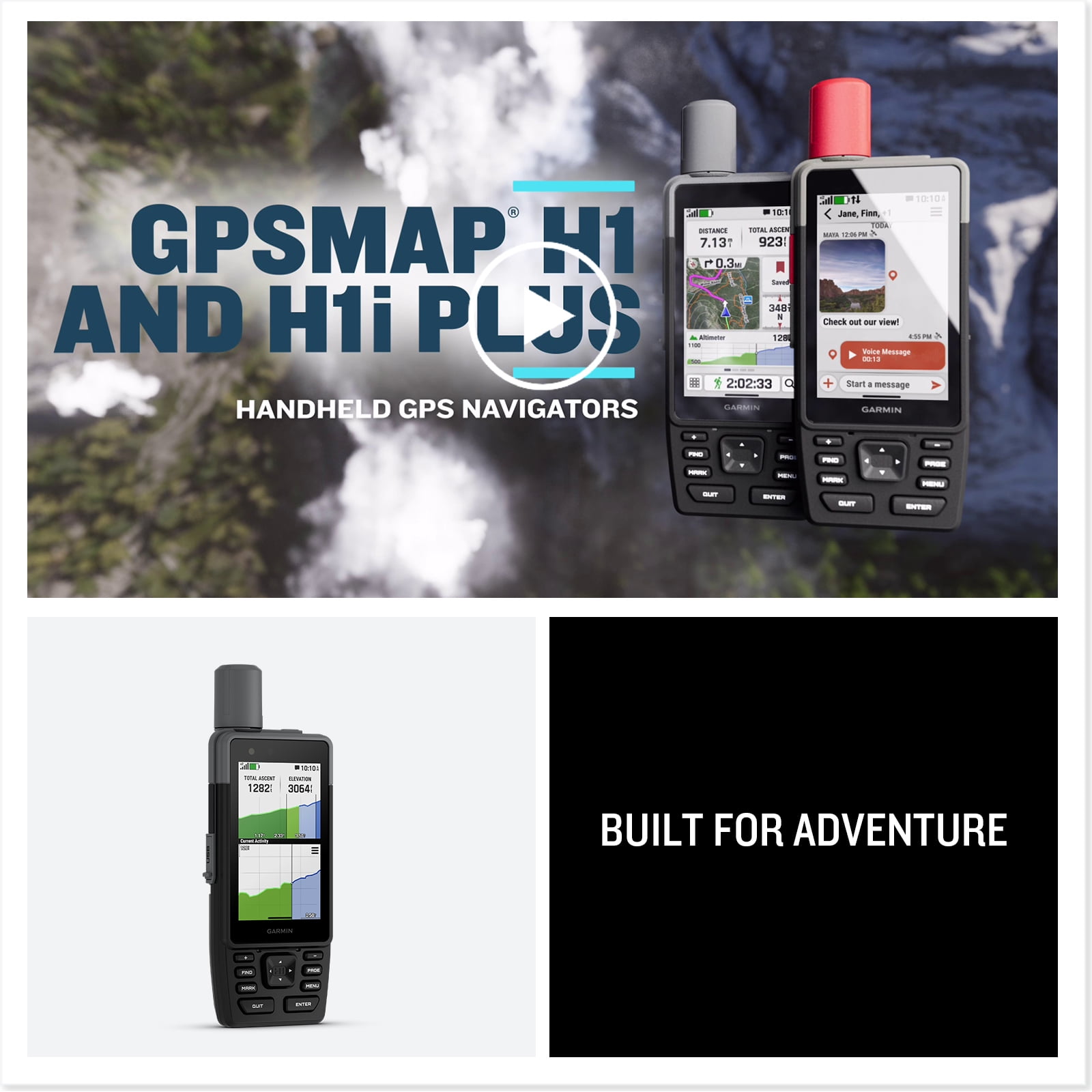Garmin GPSMAP H1 Premium GPS Handheld Navigator Bundle with PlayBetter Portable Charger & GPS Tether Lanyard