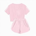 thumbnail image 3 of Kaprioy Kids Summer Sport T-Shirt and Shorts Set Plaid Print Clothing Sets Tracksuit, 3 of 6