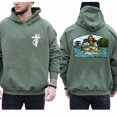 thumbnail image 3 of Unisex Christian Fishing Hoodie – "Fishing with Jesus" Graphic Hoodie, Faith & Outdoors Gift, 3 of 6