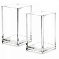 thumbnail image 1 of Paquete De 2 Portalápices De Acrílico Transparente, Soporte Para Accesorios De Escritorio, Organizador De Almacenamiento De Brochas De Maquillaje, Organizador De Papelería De Escritorio De Diseño Mode, 1 of 5