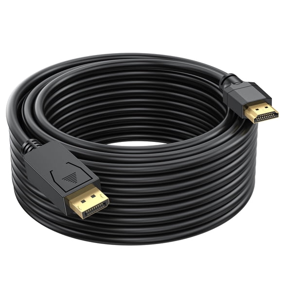 UVOOI 4K DisplayPort-DP to HDMI Cable 35FT, Display Port to HDMI Cable 35 Feet Adapter, 4K&3D, Video/Audio, 10.67M