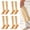 Nude, variant on 4 Pairs Of Compression Socks for Men And Women 20-30mmhg Knee-high Socks Suitable for Sports Running Travel Nurses
