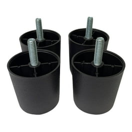 ProFurnitureParts 2.5 Inch Round Sofa Legs in Black Color Sold as Set of 4 HDPE Plastic Walmart