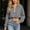 Gray, variant on Women's Half-Zip Collar Cropped Sweatshirt with Drawstring Hem, Long sleeve pullover for campus wear, daily classes and weekend outdoor activities Beige XXL